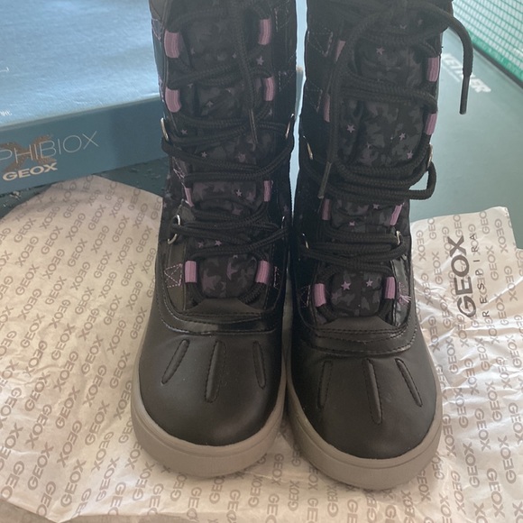Geox Amphibiox girls snow winter boots - Picture 3 of 11